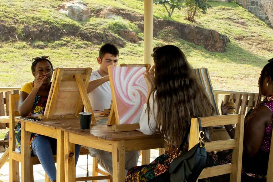 Kigali:Traditional Imigongo Painting with an Incredible View - The Mountain Rebero view