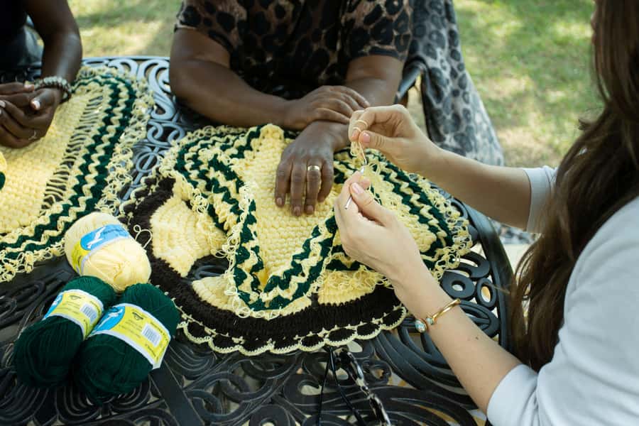 Kigali: Traditional Knitting Experience - Moving from cup holders to cushion covers